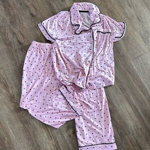 Pink Polka Dot Pajama Set
